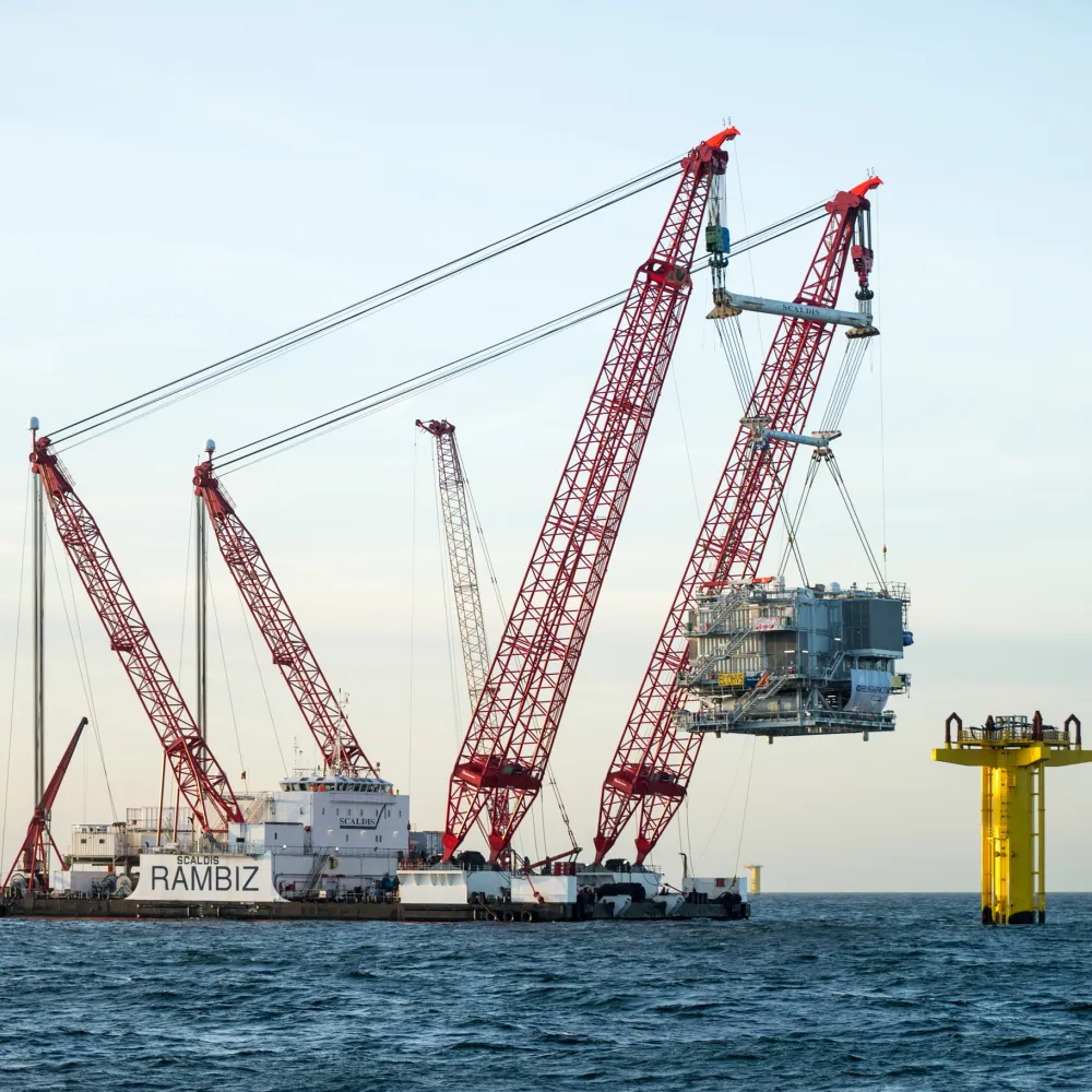 Bouw van een windturbine