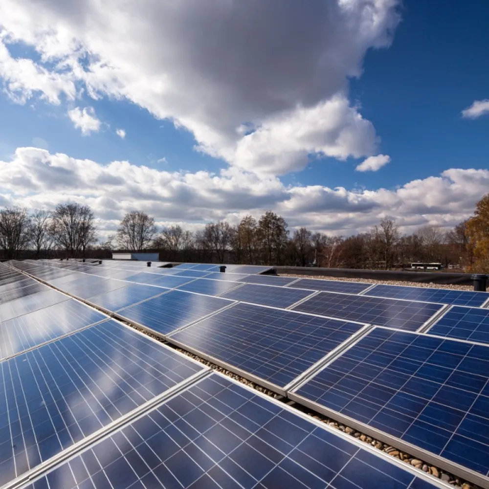Zonnepanelen op een basisschool