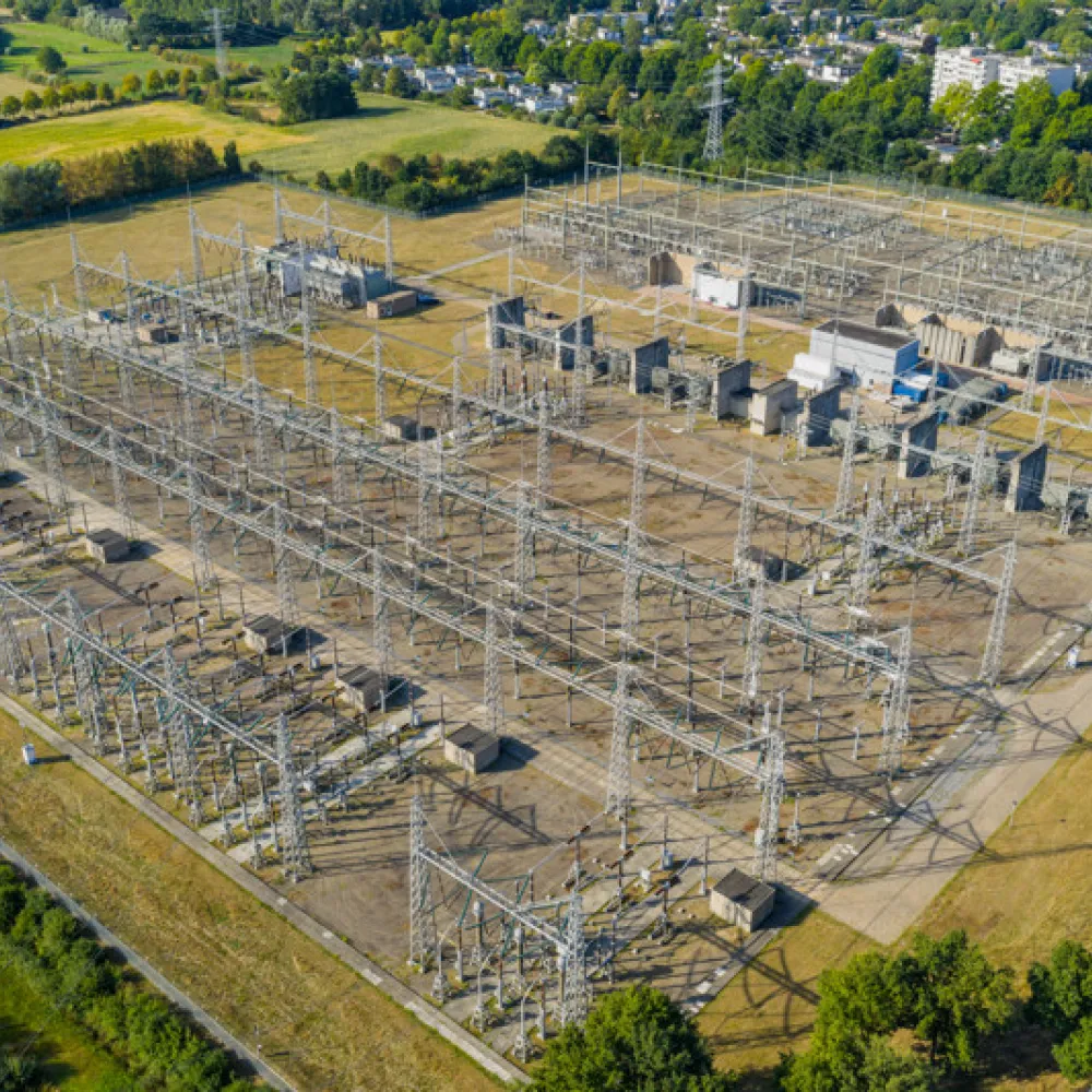 Hoogspanningsstation Eindhoven van boven