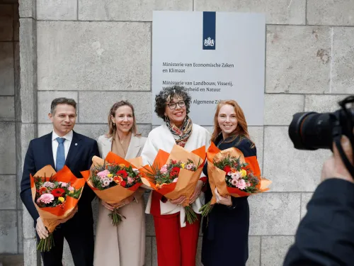 De nieuwe bewindspersonen van het ministerie van Klimaat en Groene Groei