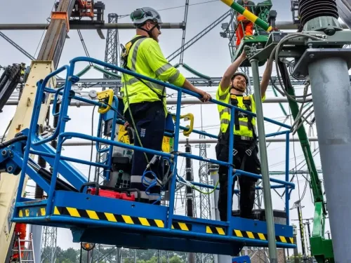 werken aan het stroomnet