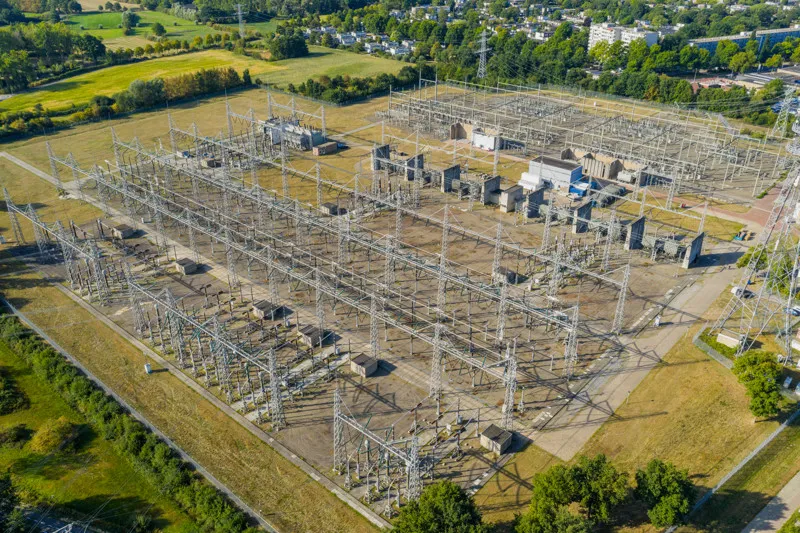 Hoogspanningsstation Eindhoven van boven